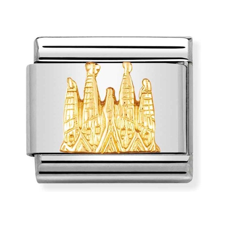 Nomination Composable Classic Charm Sagrada Familia - Edelstahl, Gelbgold