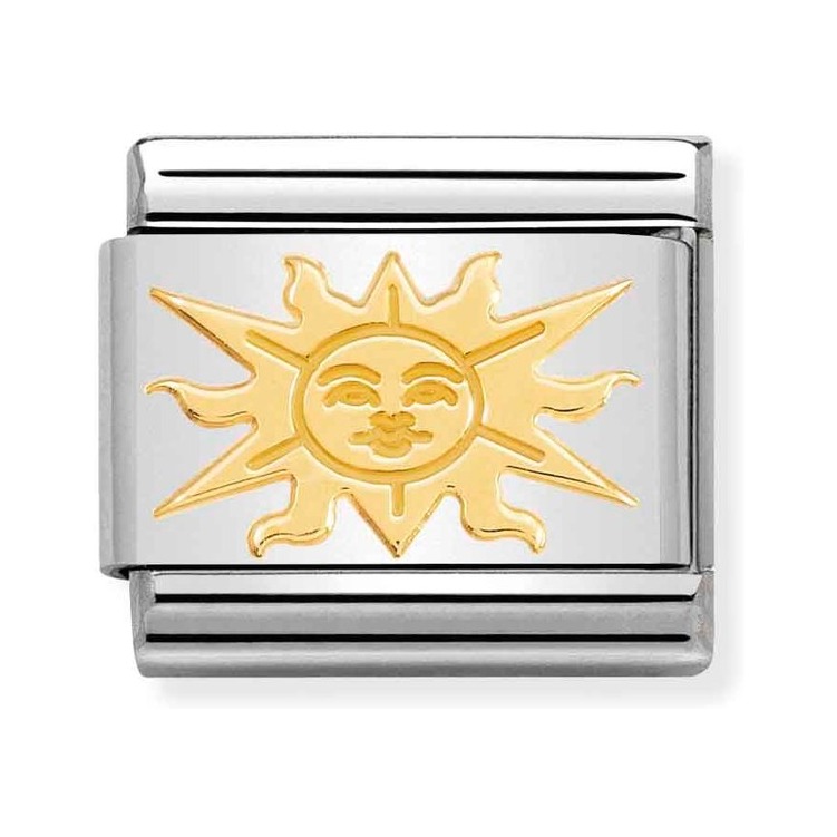 Nomination Composable Classic Charm Sonne - Edelstahl, Gold 750