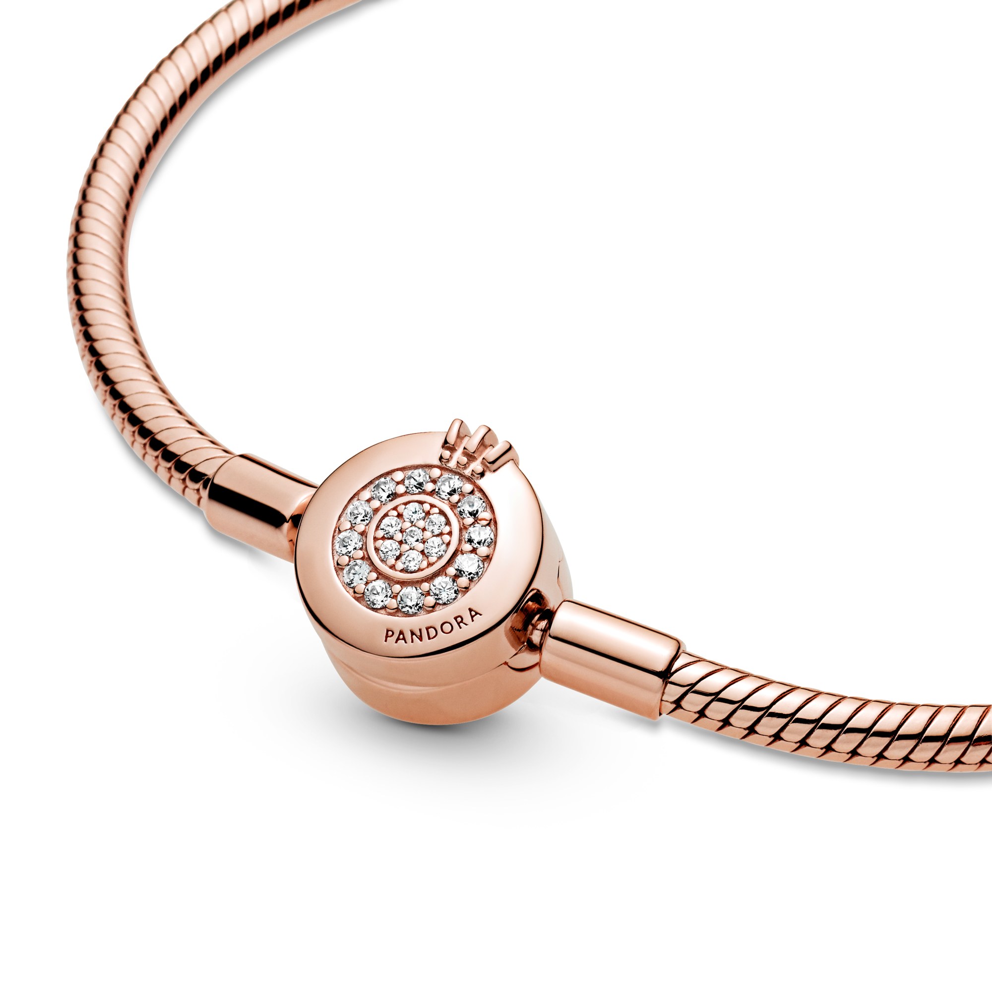 Pandora Armband - Pavé Verschluß - Silber - Roségold – Ansicht 2