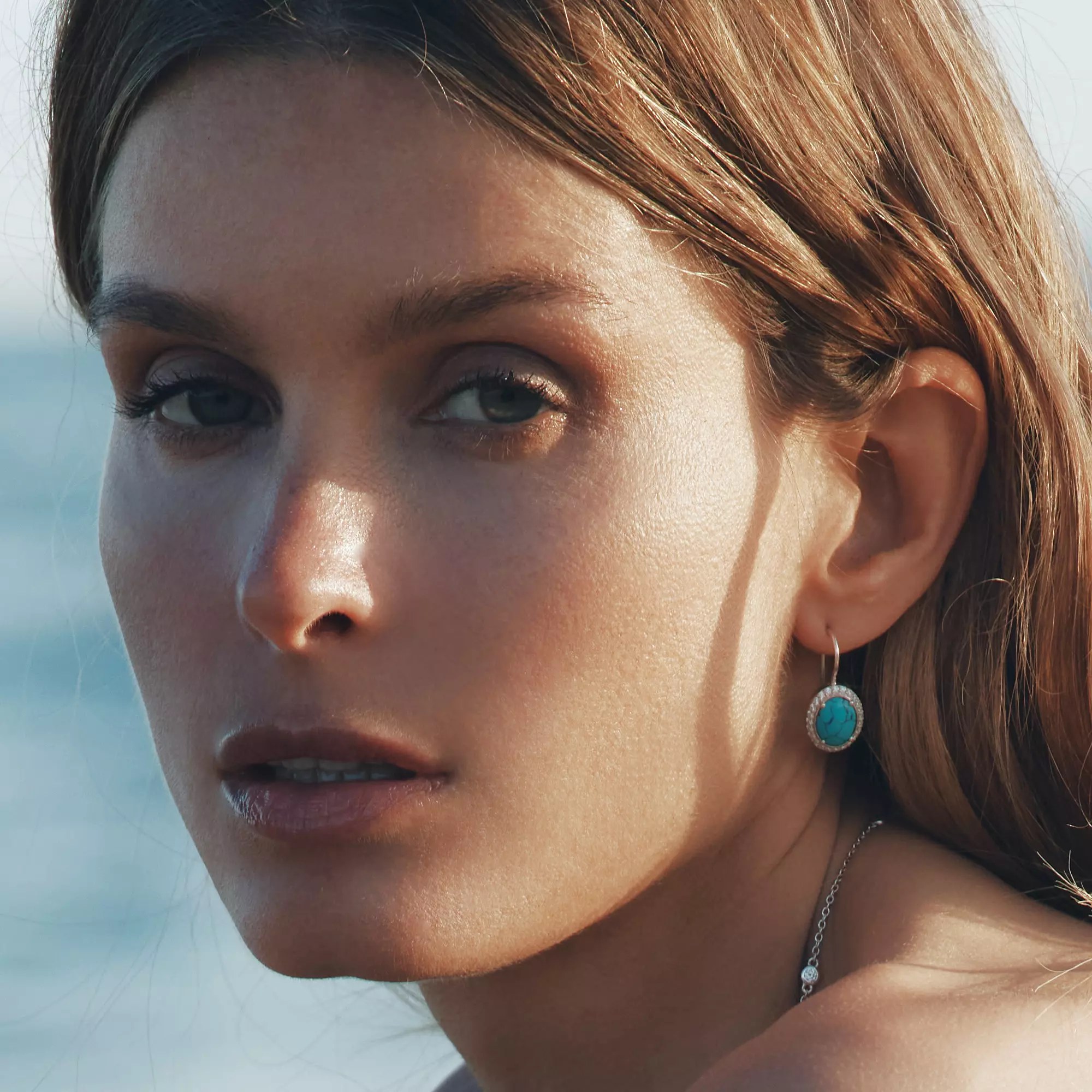 Thomas Sabo ELYNDRA Ohrringe - Sterling Silber & imit. Türkis & Zirkonia - Türkis – Ansicht 4