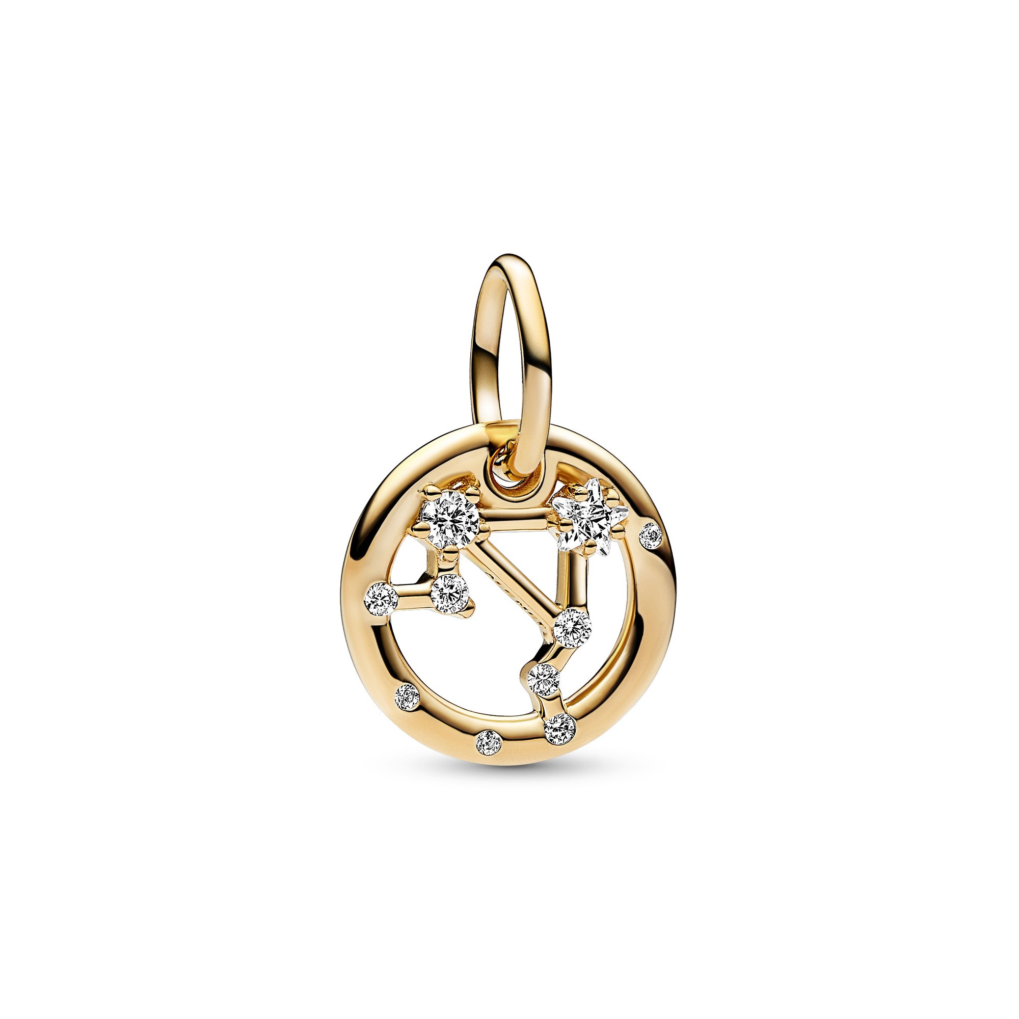 Pandora Sternzeichen Waage Charm-Anhänger - Gelbgold Vergoldung - Zirkonia