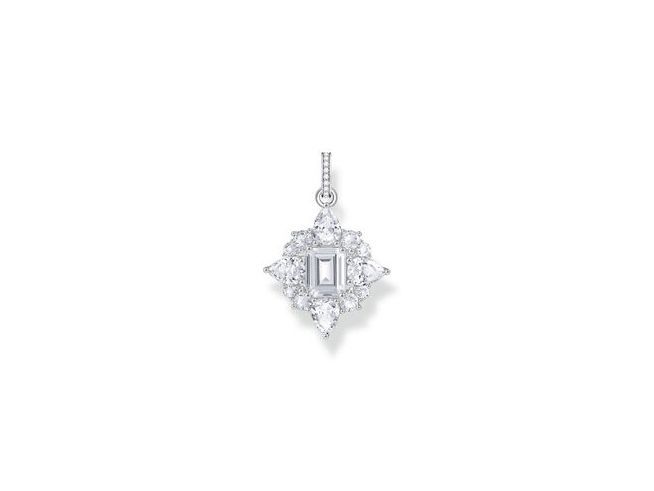 Thomas Sabo PE963-051-14 Anhänger im Heritage Glam Design aus Silber mit funkelnden Zirkonia in Weiß, elegantes Schmuckstück für stilvolle Akzente.