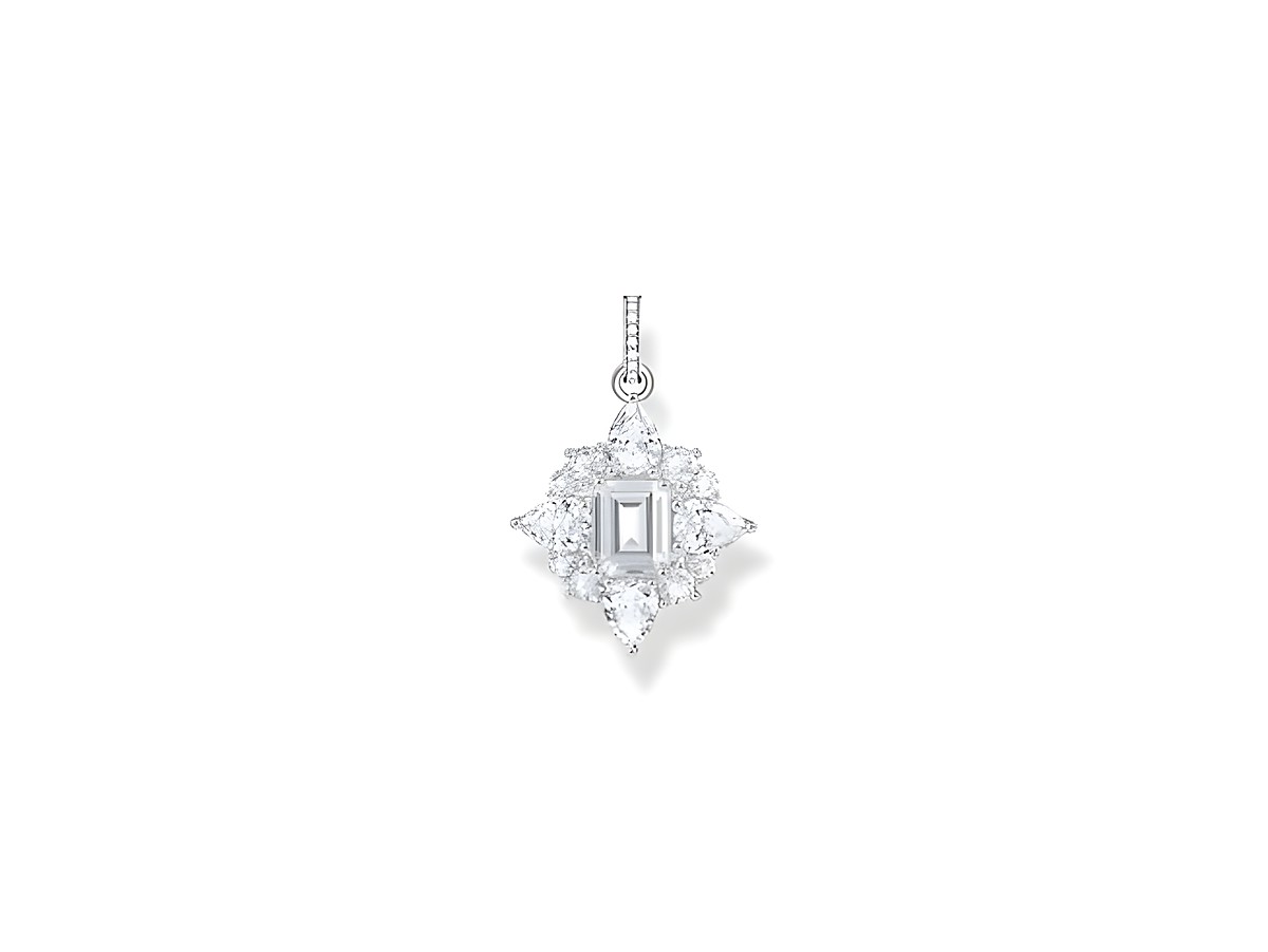 Thomas Sabo PE963-051-14 Anhänger im Heritage Glam Design aus Silber mit funkelnden Zirkonia in Weiß, elegantes Schmuckstück für stilvolle Akzente.