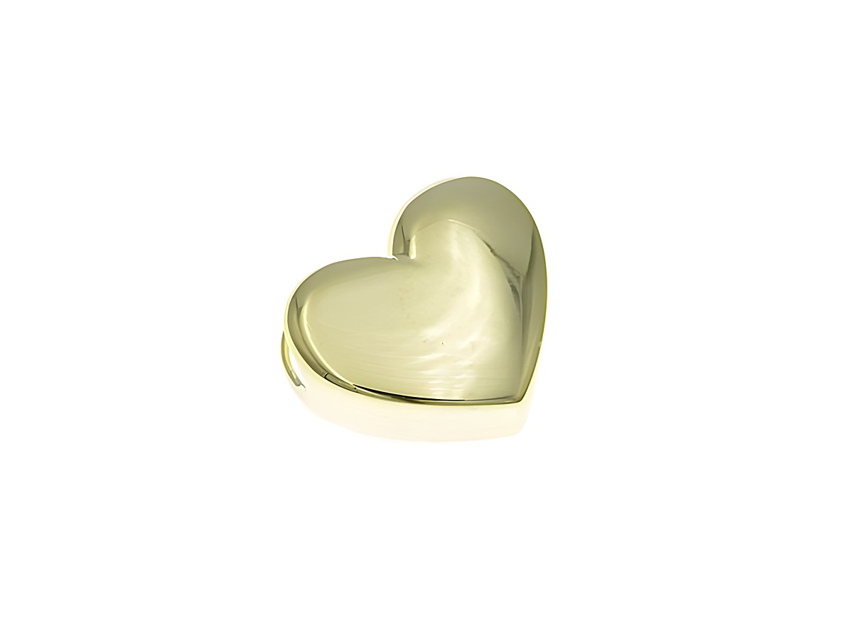 Anhängerstück aus sterlingsilber in Herzform, poliert und vergoldet in Gelbgold. Hersteller Juwelier Harnisch, durchlaufendes Design. Ideal als modisches Accessoire.
