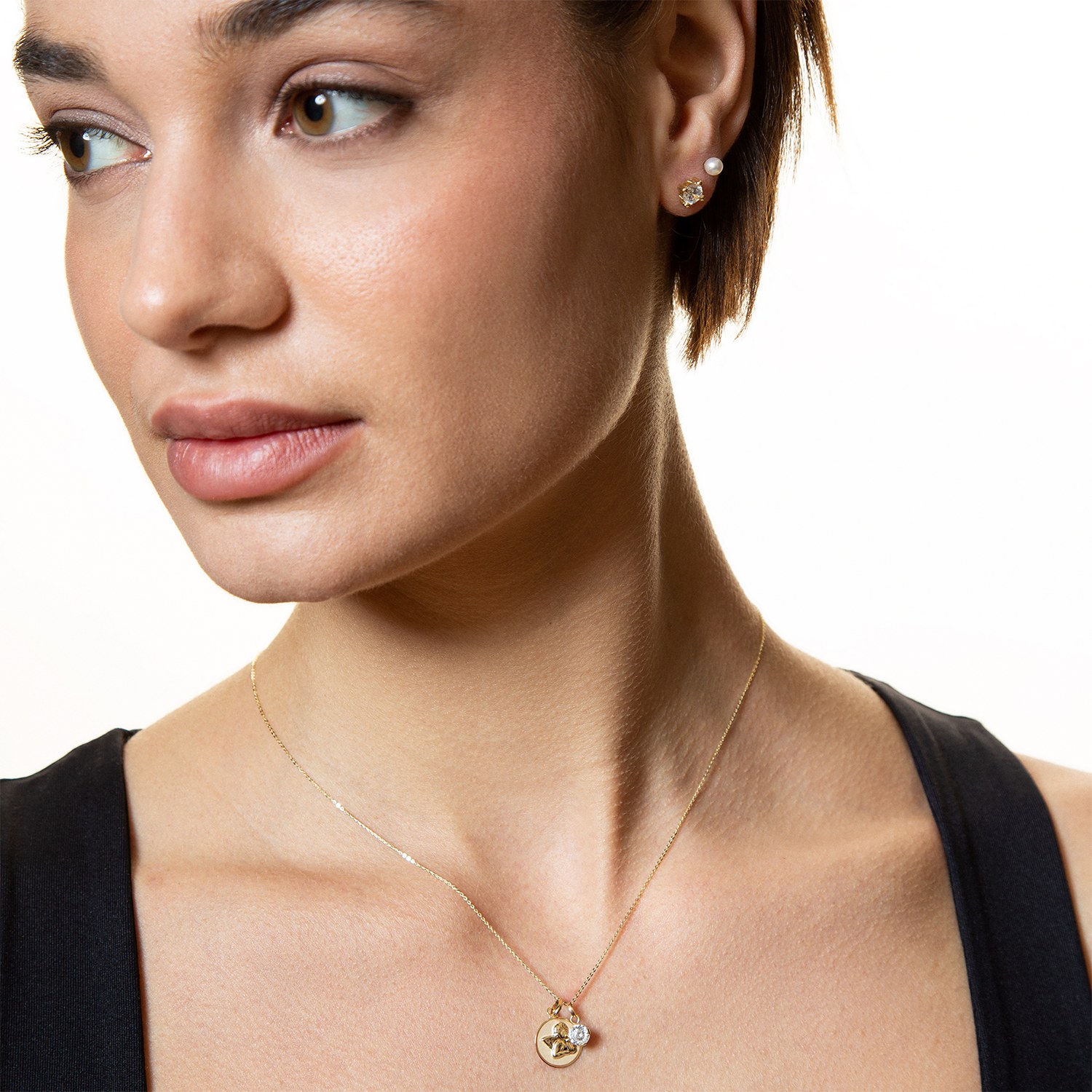 XENOX XG14K0034G - Gelbgold 585 Anhänger - poliert - Zirkonia – Ansicht 3