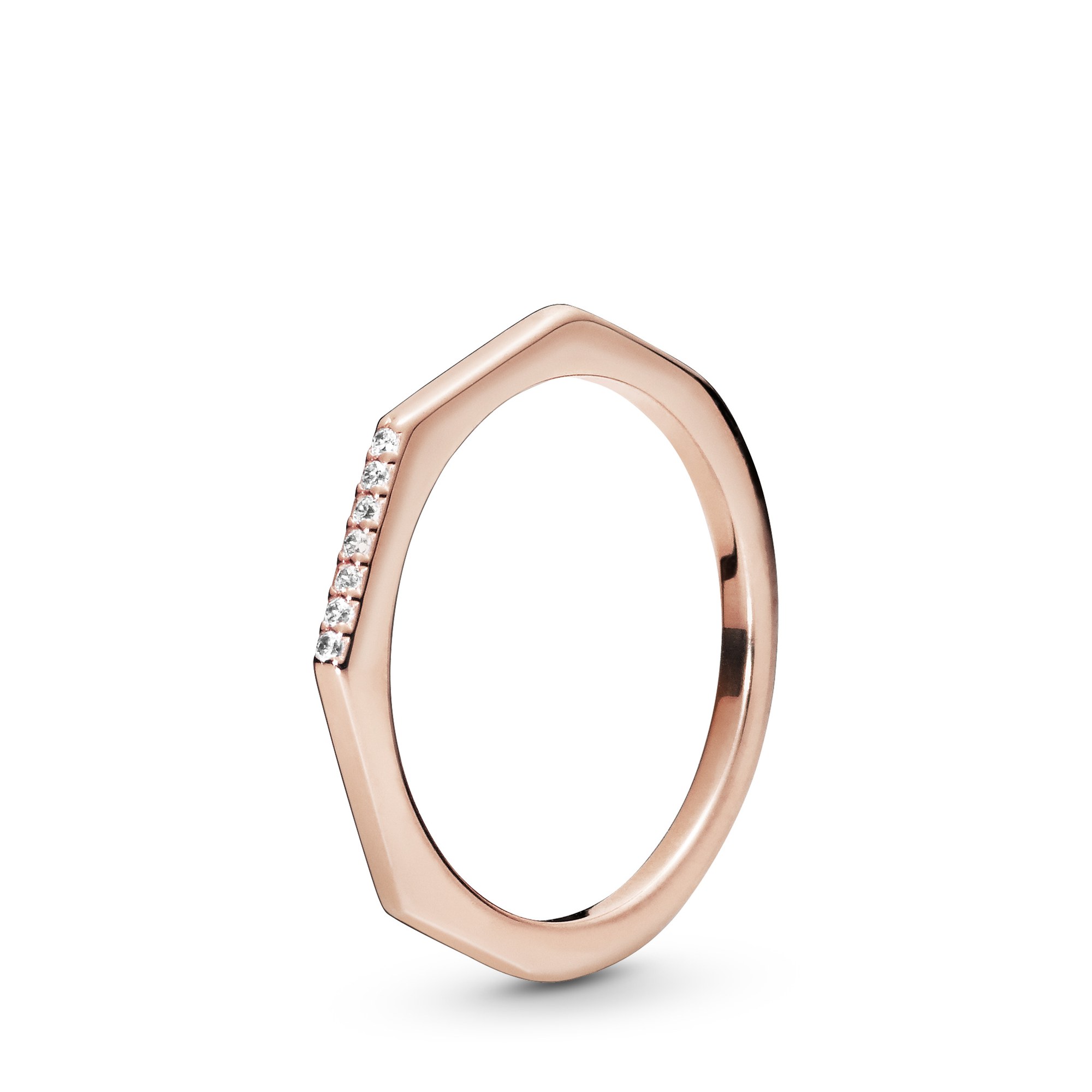 Pandora Roségold Verg. Ring + Zirkonia