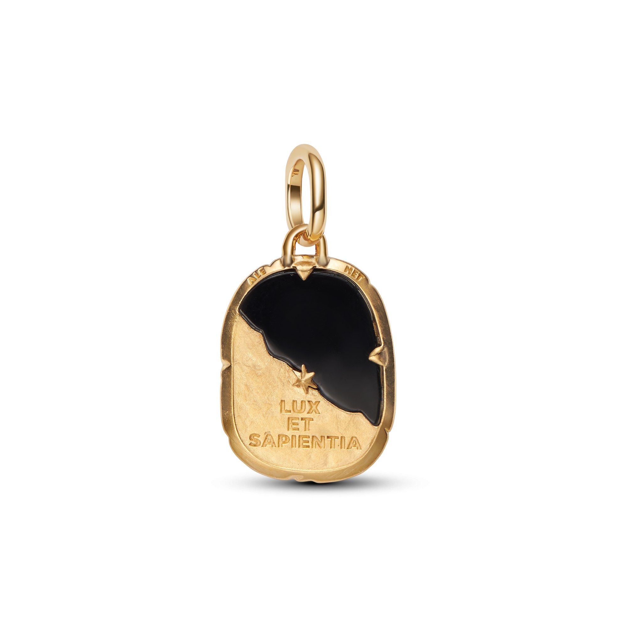 Pandora ME - Eule Medaillon-Charm - Gelbgold Vergoldung - Zirkonia - 13,9 mm – Ansicht 2