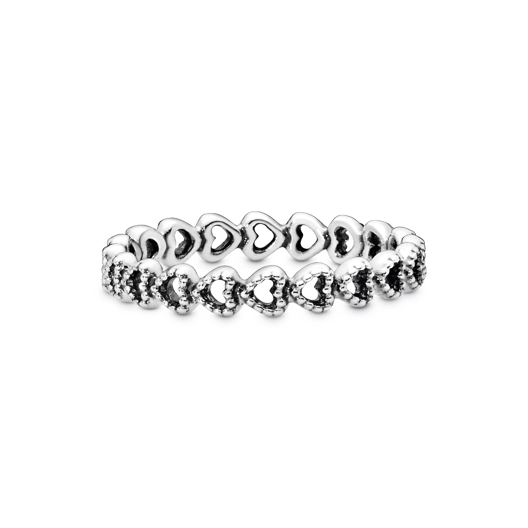 PANDORA Gereihte Herzen - Silber - Ring – Ansicht 3