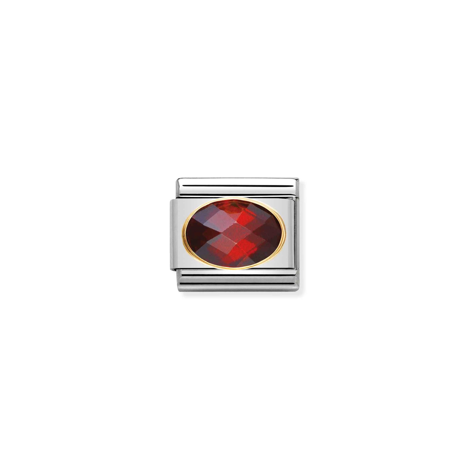Nomination Composable Classic Charm Zirkonia rot - Edelstahl, Gold 750 Gelbgold – Ansicht 2