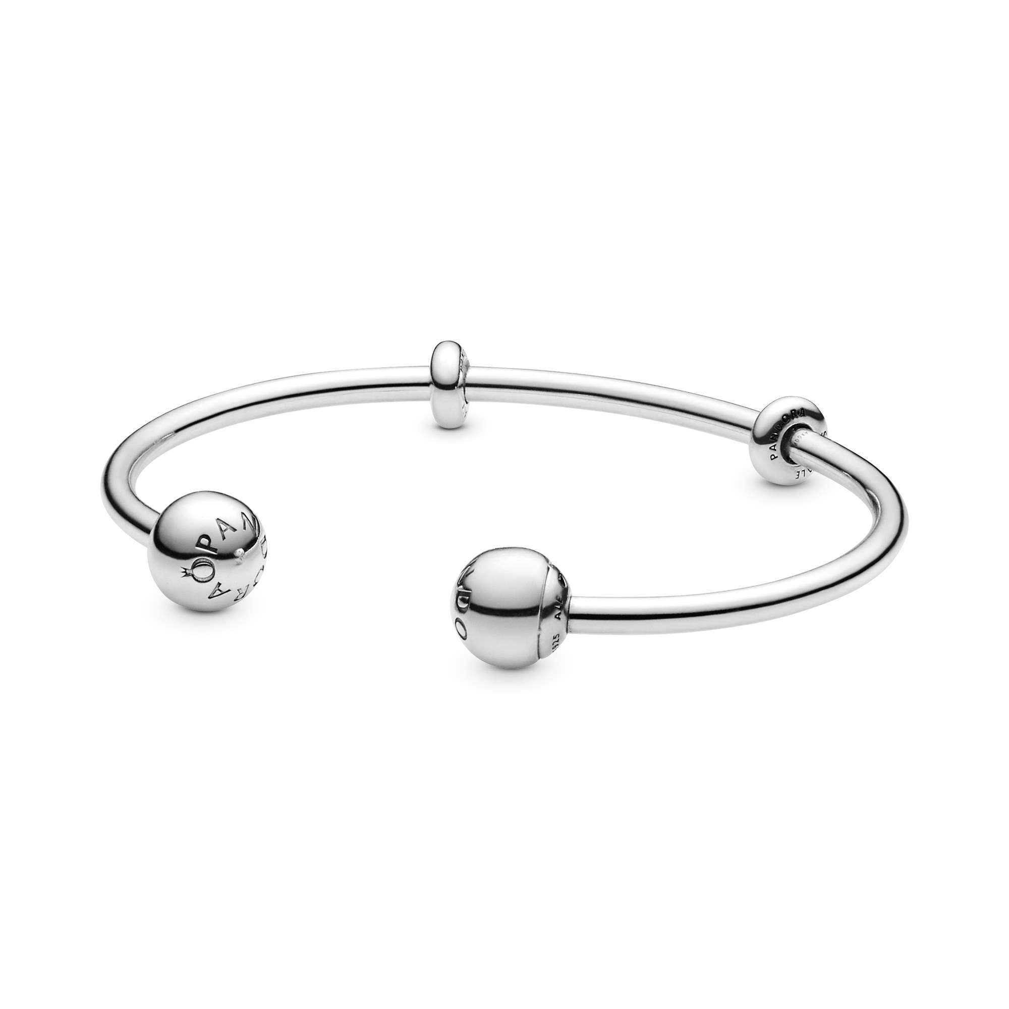 PANDORA Armreif PANDORA Logo-Kugelverschluss offen - Silber