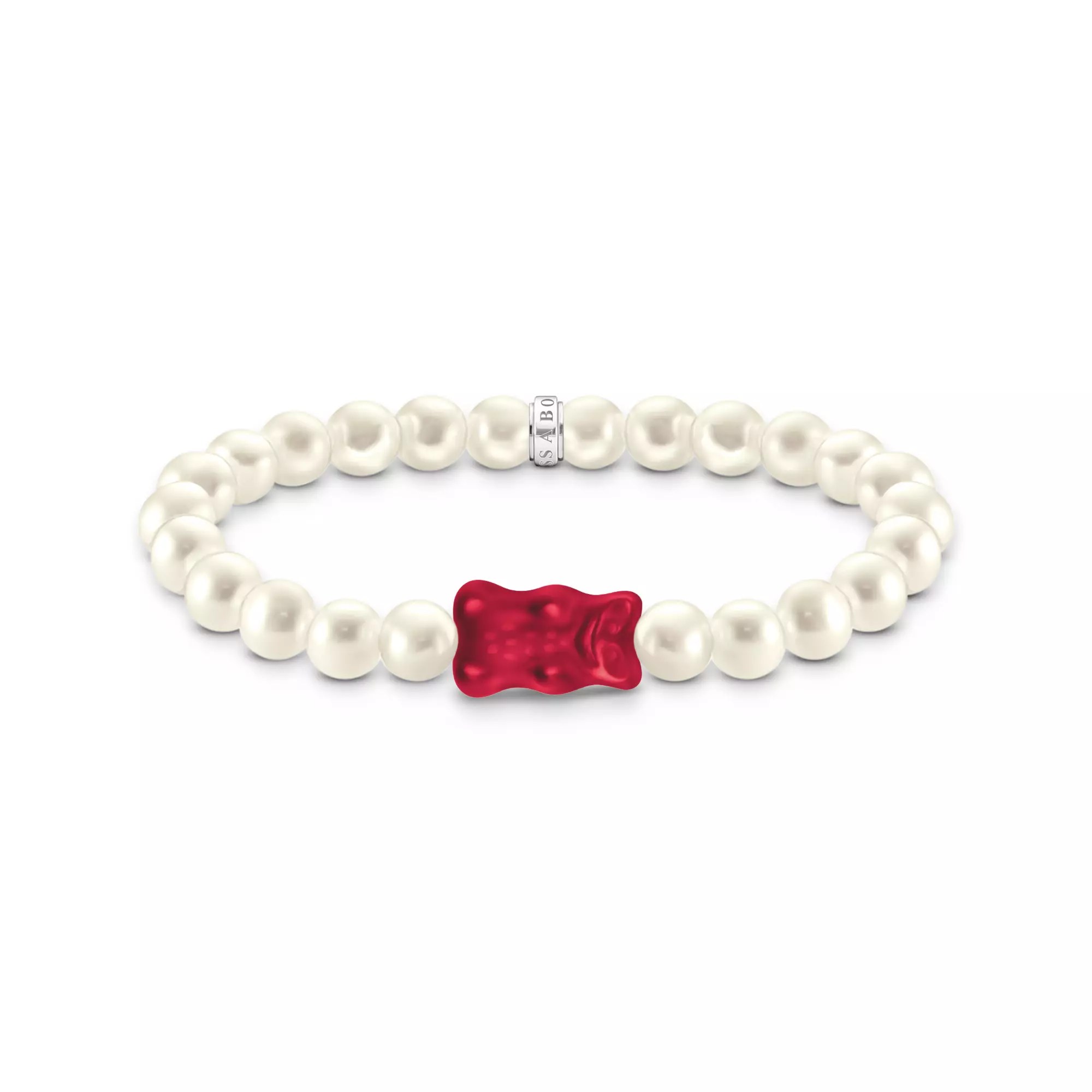 Thomas Sabo Armband - HARIBO Gummibärchen - Goldbär - Silber & Zuchtperlen & Glas - Rot - 15 cm