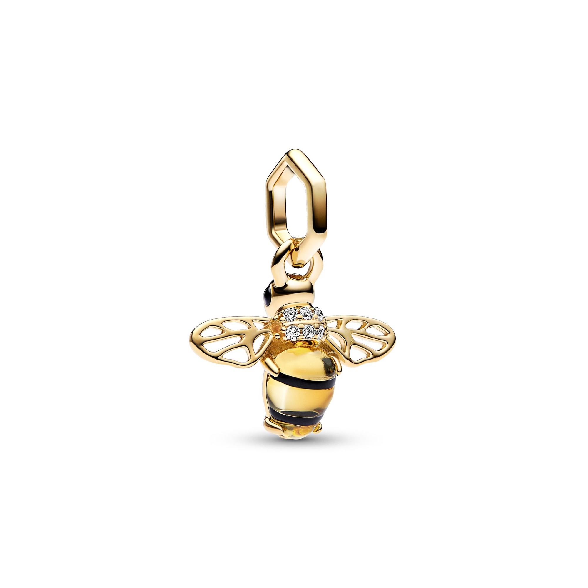 Pandora Funkelnde Biene Charm-Anhänger - Gelbgold Vergoldung