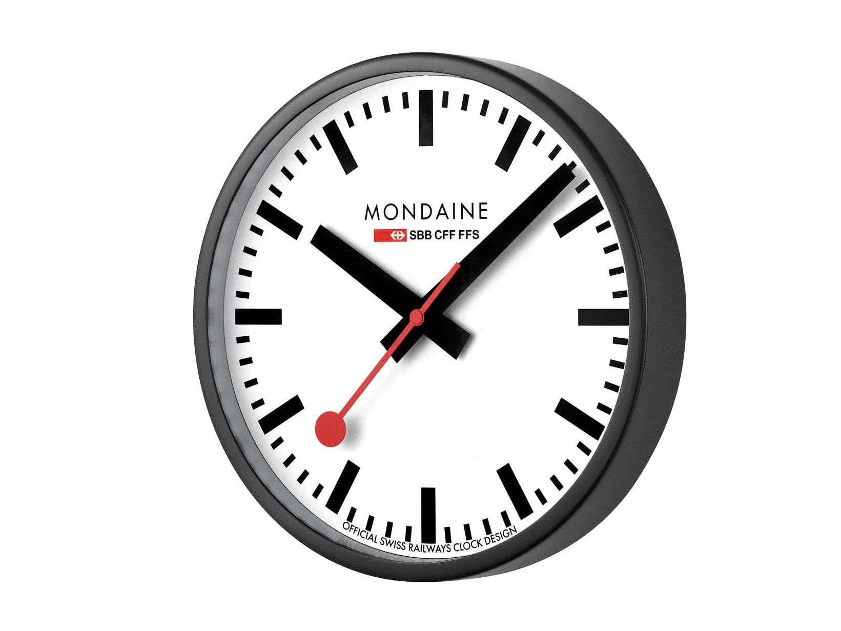 Mondaine Wanduhr A990.CLOCK.12SBB 25 cm - Schwarz