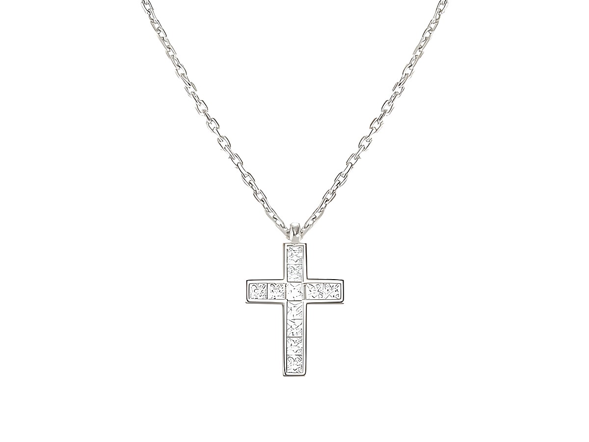 Silber rhodiniertes KREUZ Collier von Nomination Carismatica mit Zirkonia in Weiß, verstellbare Länge von 38 bis 44 cm. Elegantes Design für stilvolle Anlässe.