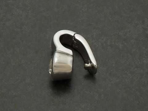 Modern Anhänger-Clip aus Sterling Silber rhodiniert, elegant designt, Hersteller Juwelier Harnisch, besetzt mit glitzerndem Zirkonia.
