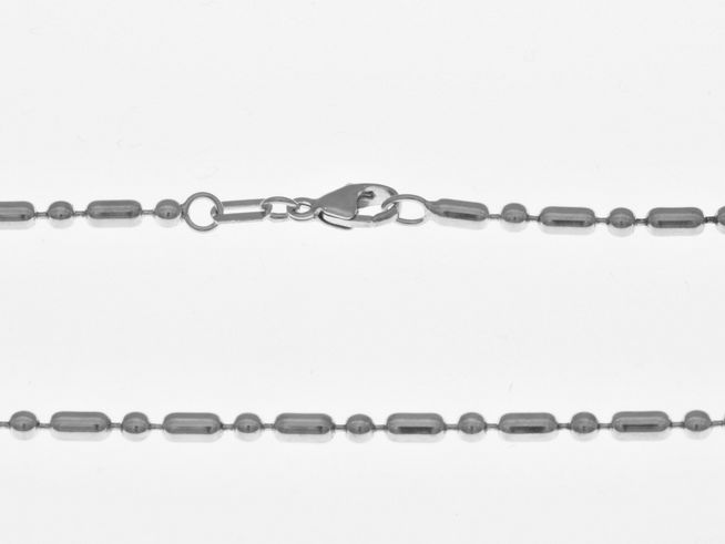 Silberkette aus Sterling Silber in Kugelkette-Design mit einer Länge von 40 cm und einer Größe von 2,3 x 2,3 mm, Hersteller Juwelier Harnisch, mit praktischem Verschluss.