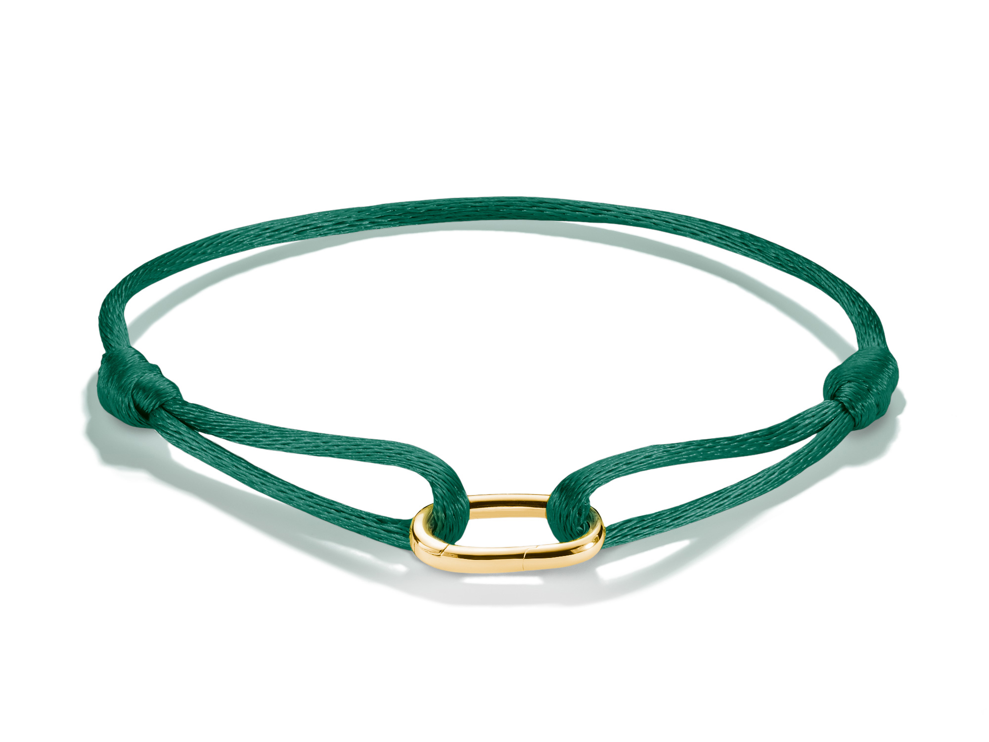 Thomas Sabo Connect - C1210-413-34-L24V Charm Armband 14-24 cm - 750/- Gold auf Silber - Dunkelgrün