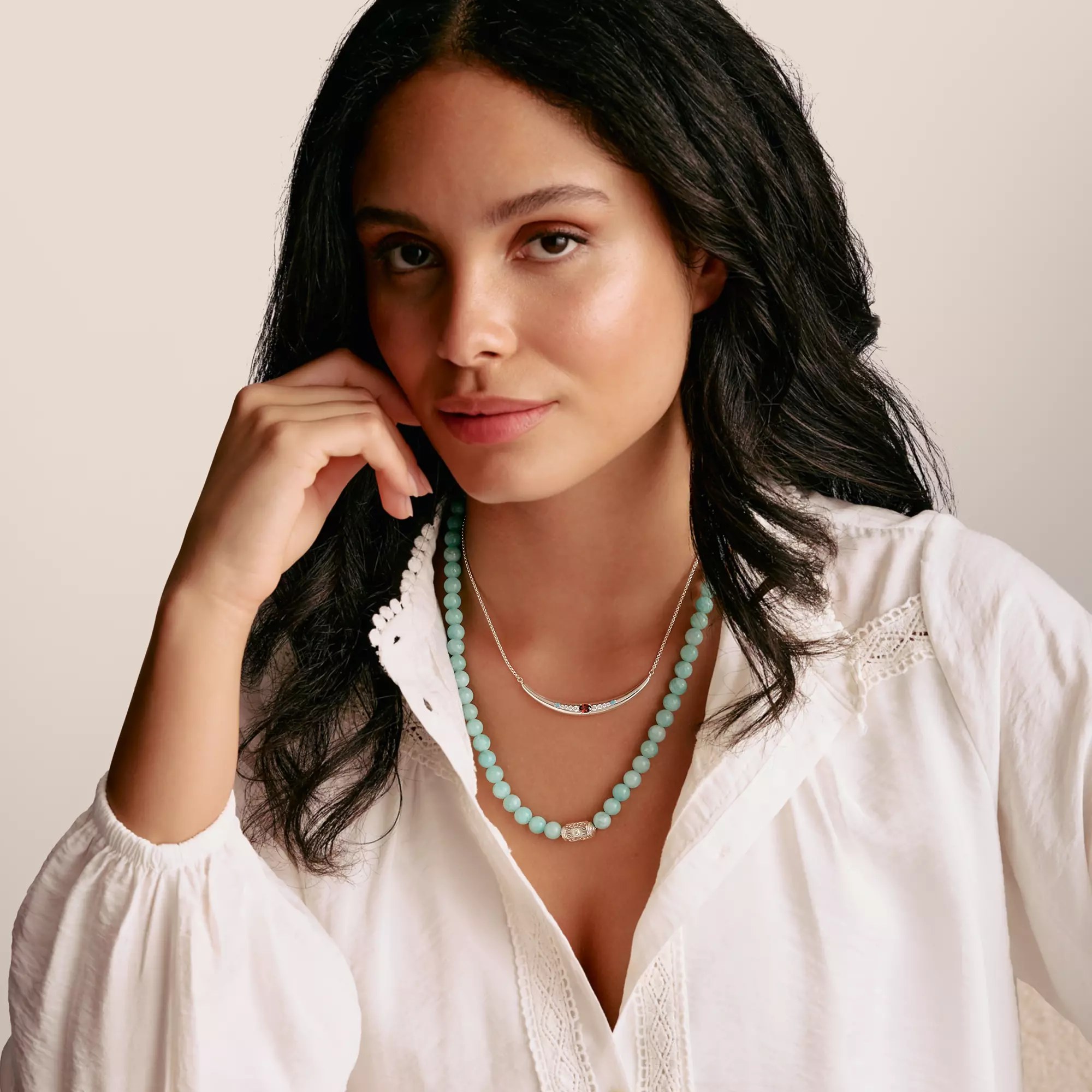 Thomas Sabo ELYNDRA Kette 40 - 45 cm - Sterling Silber & Glas-Keramik Stein & Zirkonia - Bunt – Ansicht 5