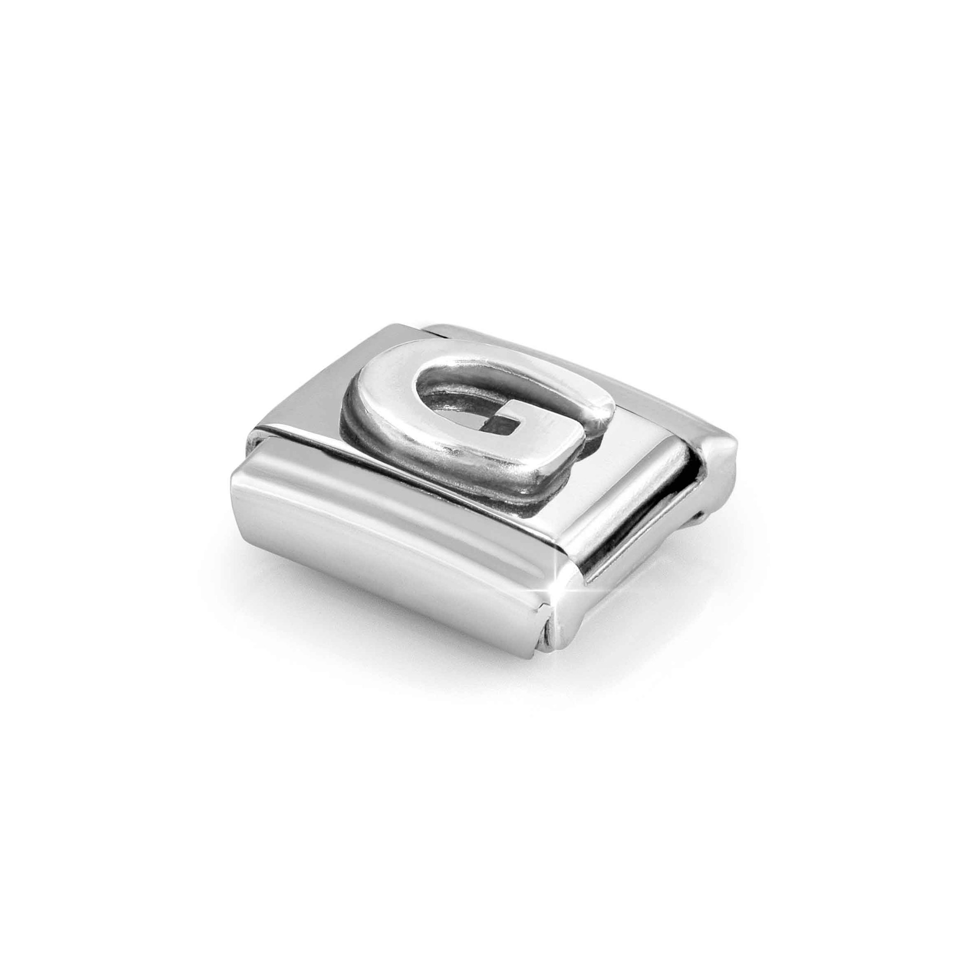 Nomination Composable Classic Charm Buchstabe G - Edelstahl, Sterling Silber oxidiert – Ansicht 4