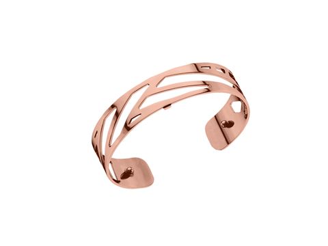 Armreif von Les Georgettes in Roségold mit filigranem Muster, 14 mm breit, Modellnummer 7028569 RUBAN, elegant und modern für jeden Anlass.