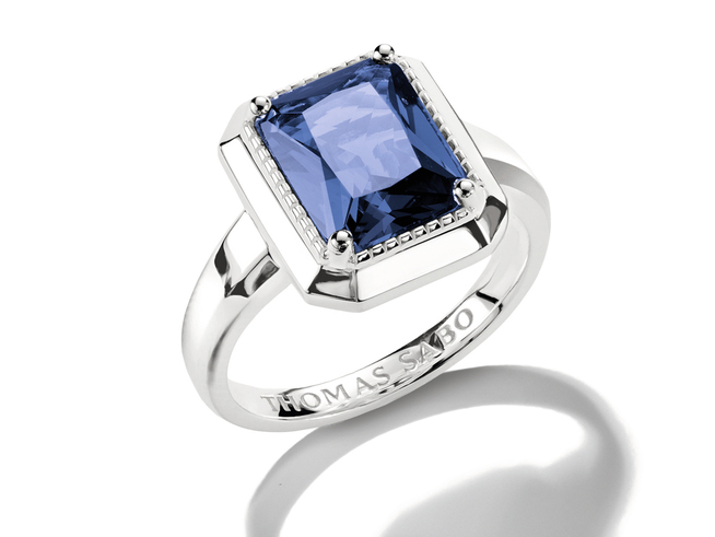 Thomas Sabo ELYNDRA TR2528-699-1-60 - Ring Gr. 60 - Sterling Silber recy. & Nano-Kristall - blau