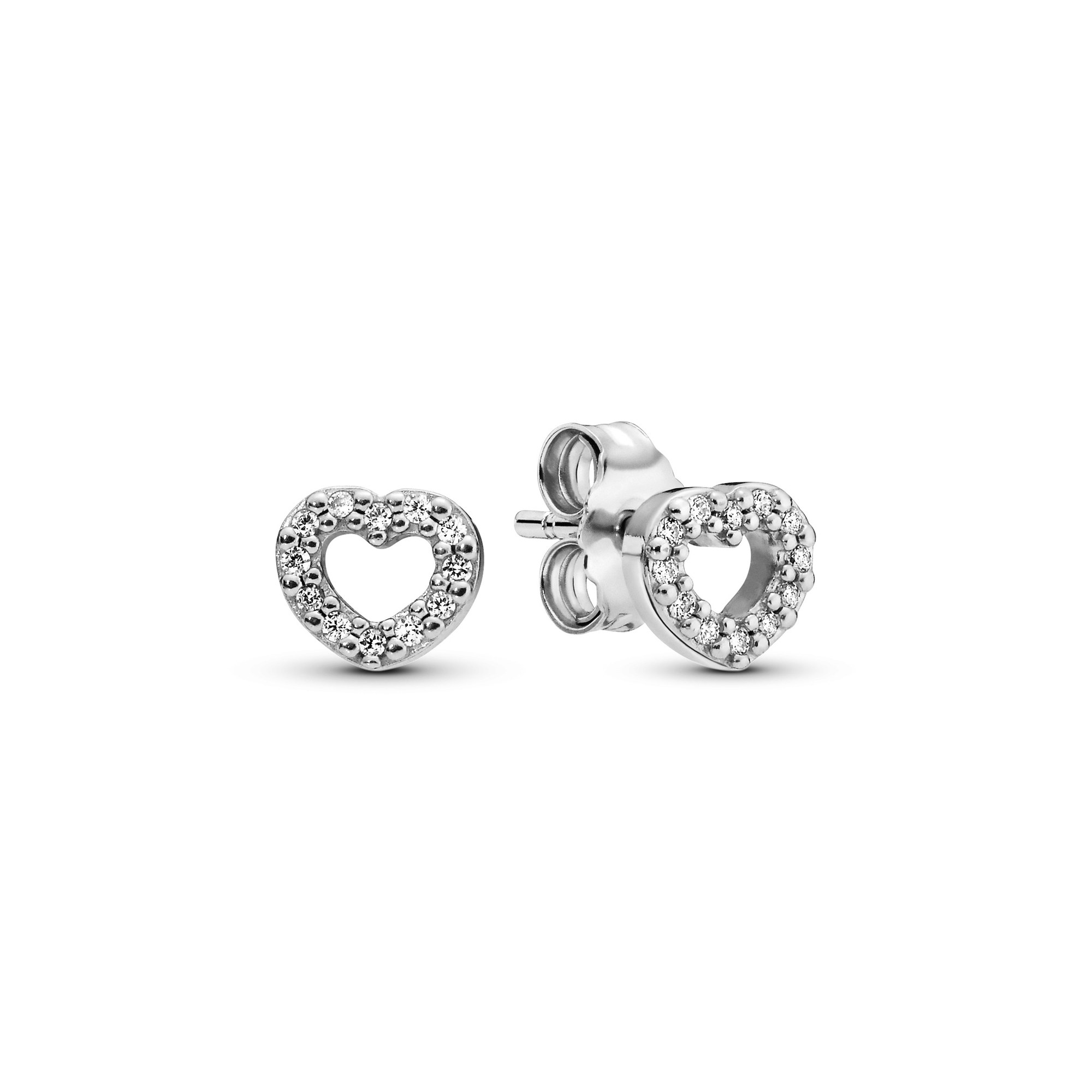 PANDORA Ohrstecker - HERZ - mit Zirkonia - Silber
