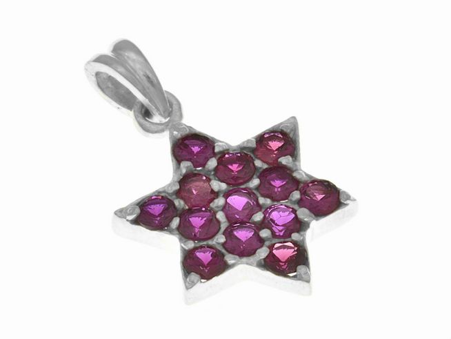 304639-0 Zauberhafter Anhänger in Form eines Sterns aus Silber, besetzt mit weißen Zirkonia-Steinen, hergestellt von Juwelier Harnisch, für eine ansprechende Schmuckkollektion.