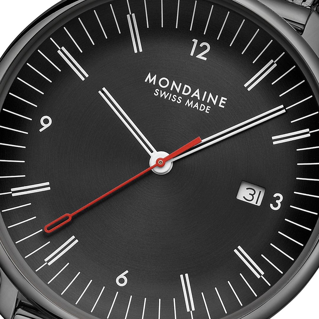 Mondaine Uhr - Doppio - Anthrazit - 41 mm – Ansicht 5