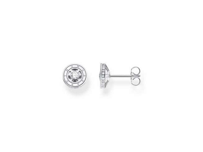Ohrstecker aus Silber von Thomas Sabo H2062-051-14 mit transparentem Zirkonia und funkelnden Zirkonia-Steinen, elegantes und zeitloses Design für jeden Anlass.