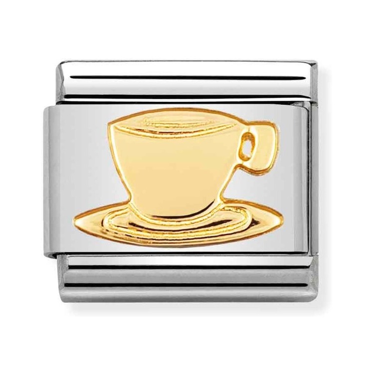 Nomination Composable Classic Charm Espressotasse - Edelstahl, Gelbgold