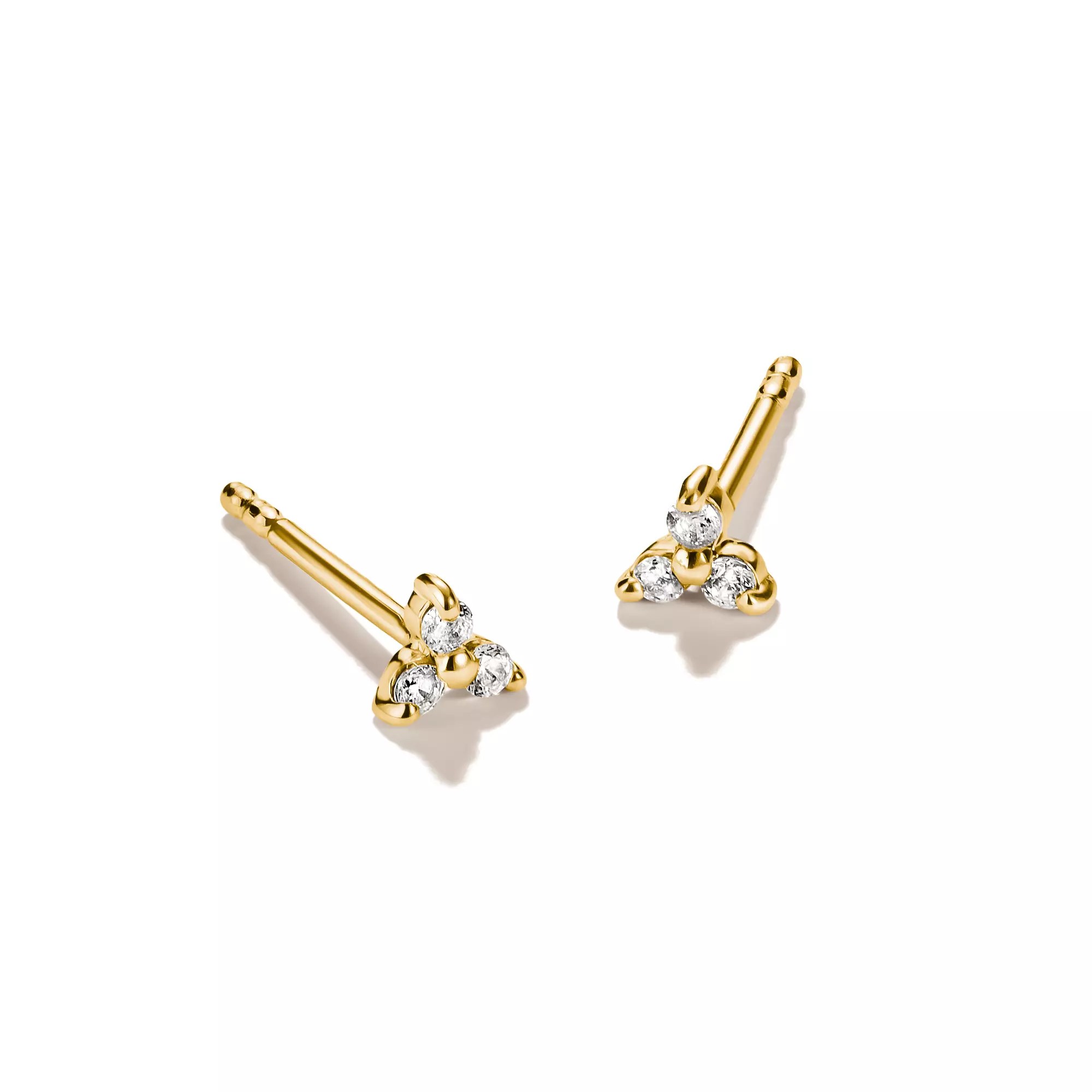 Thomas Sabo Ohrstecker mit weißem Zirkonia – vergoldet – 3,9 mm breit – Ansicht 2