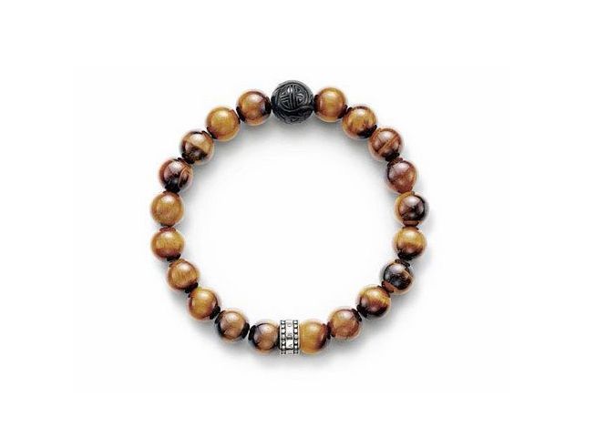 Das Thomas Sabo Armband A1408-806-2-L21 aus Sterling Silber hat einen Umfang von 21 cm und besteht aus Obsidian und Tigerauge, das attraktiv in einer runden Form gestaltet ist.