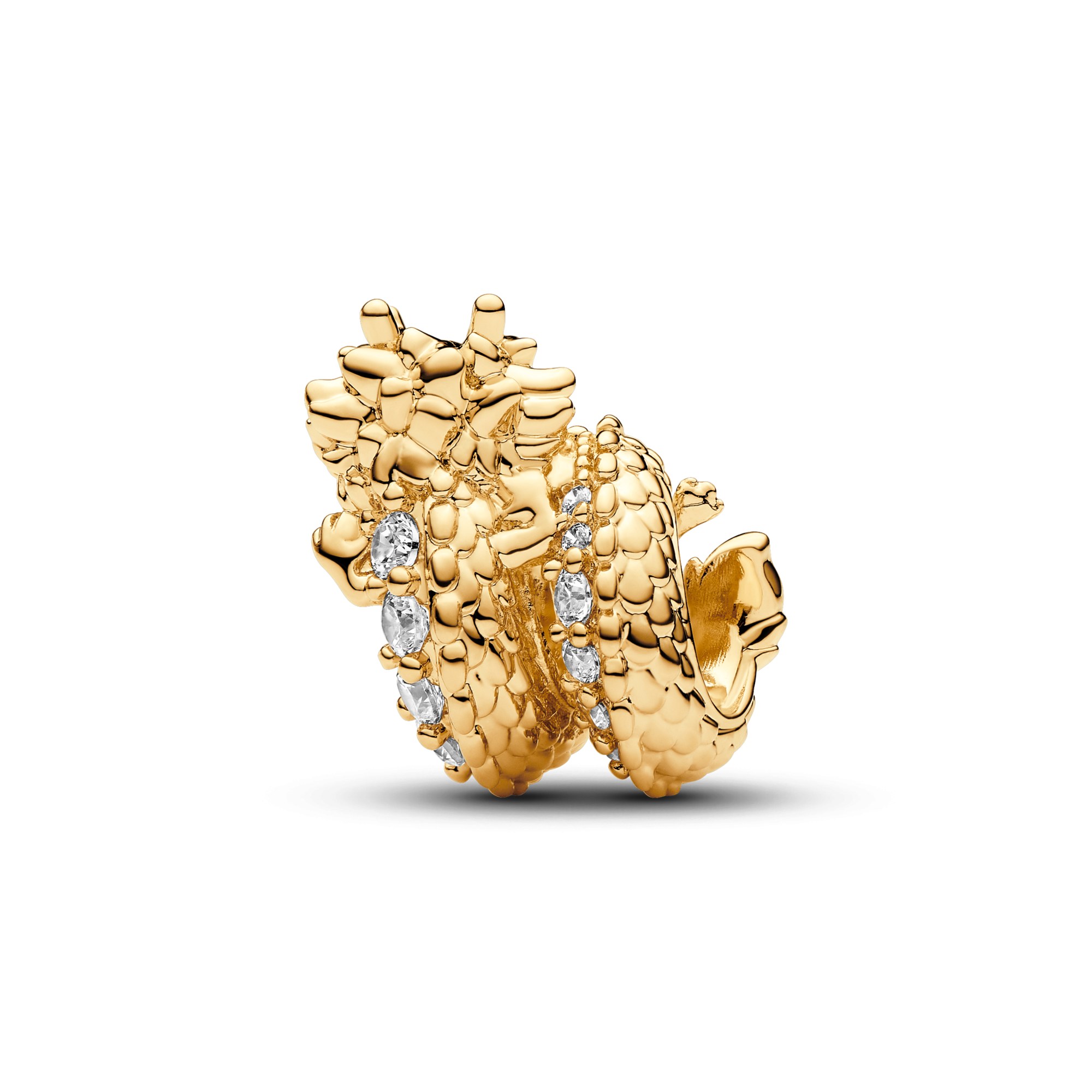Pandora chinesisches Jahr des Drachen Charm - Gelbgold Vergoldung - Zirkonia – Ansicht 4