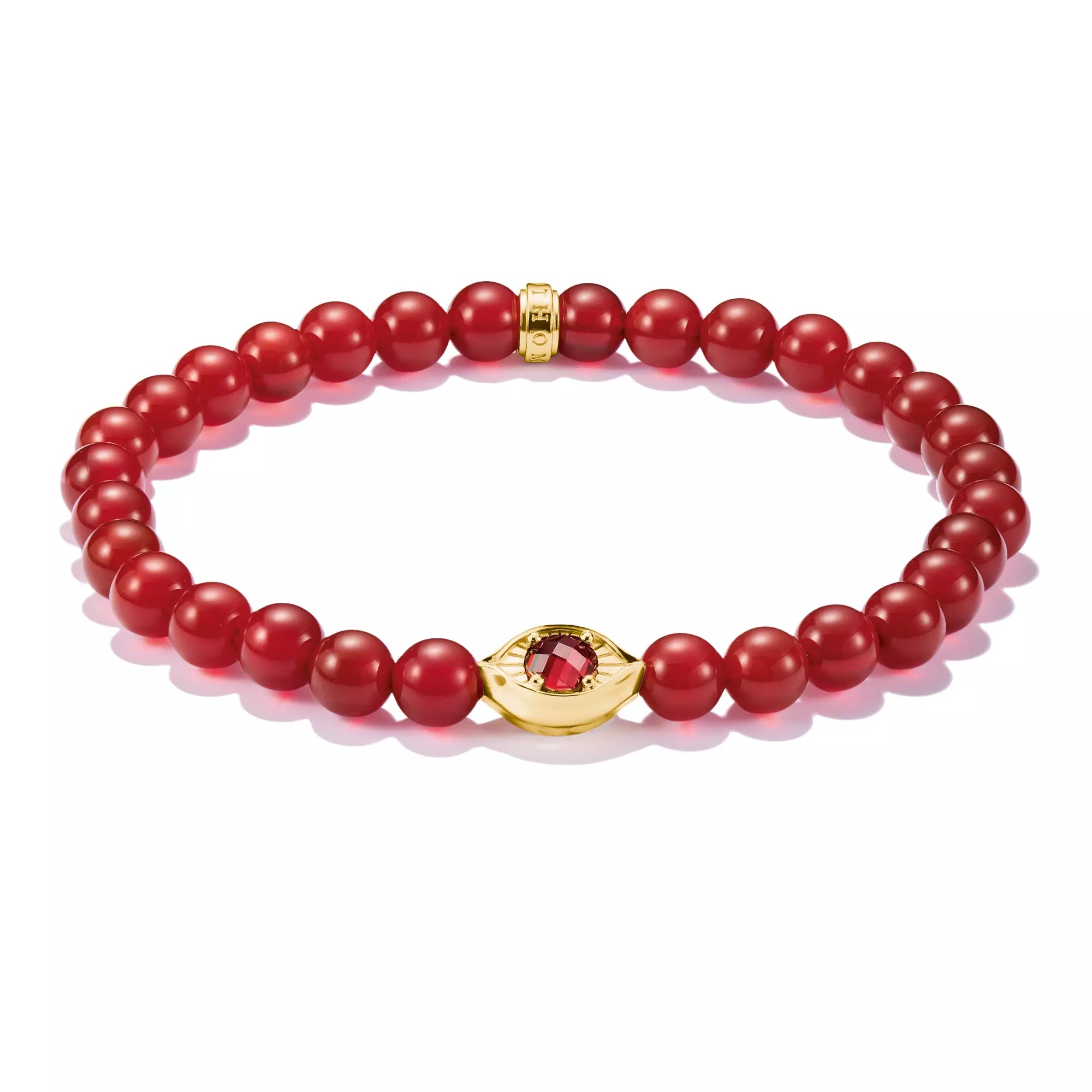 Thomas Sabo ELYNDRA Armband - 17 cm - Sterling Silber recy. mit 18K Vergoldung & Zirkonia - rot – Ansicht 2