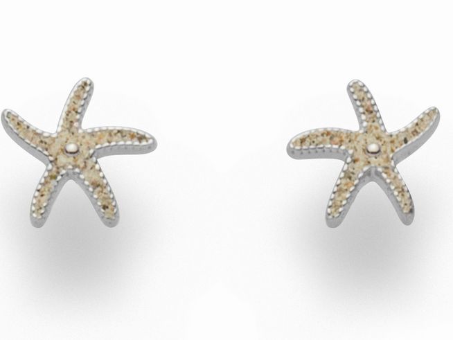 DUR Ohrringe Seestern II aus Sterling Silber mit filigranen Details und einer eleganten Seestern-Form, ideal für einen maritimen Look oder als Geschenk.