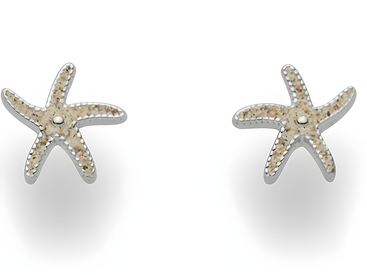 DUR Ohrringe Seestern II aus Sterling Silber mit filigranen Details und einer eleganten Seestern-Form, ideal für einen maritimen Look oder als Geschenk.