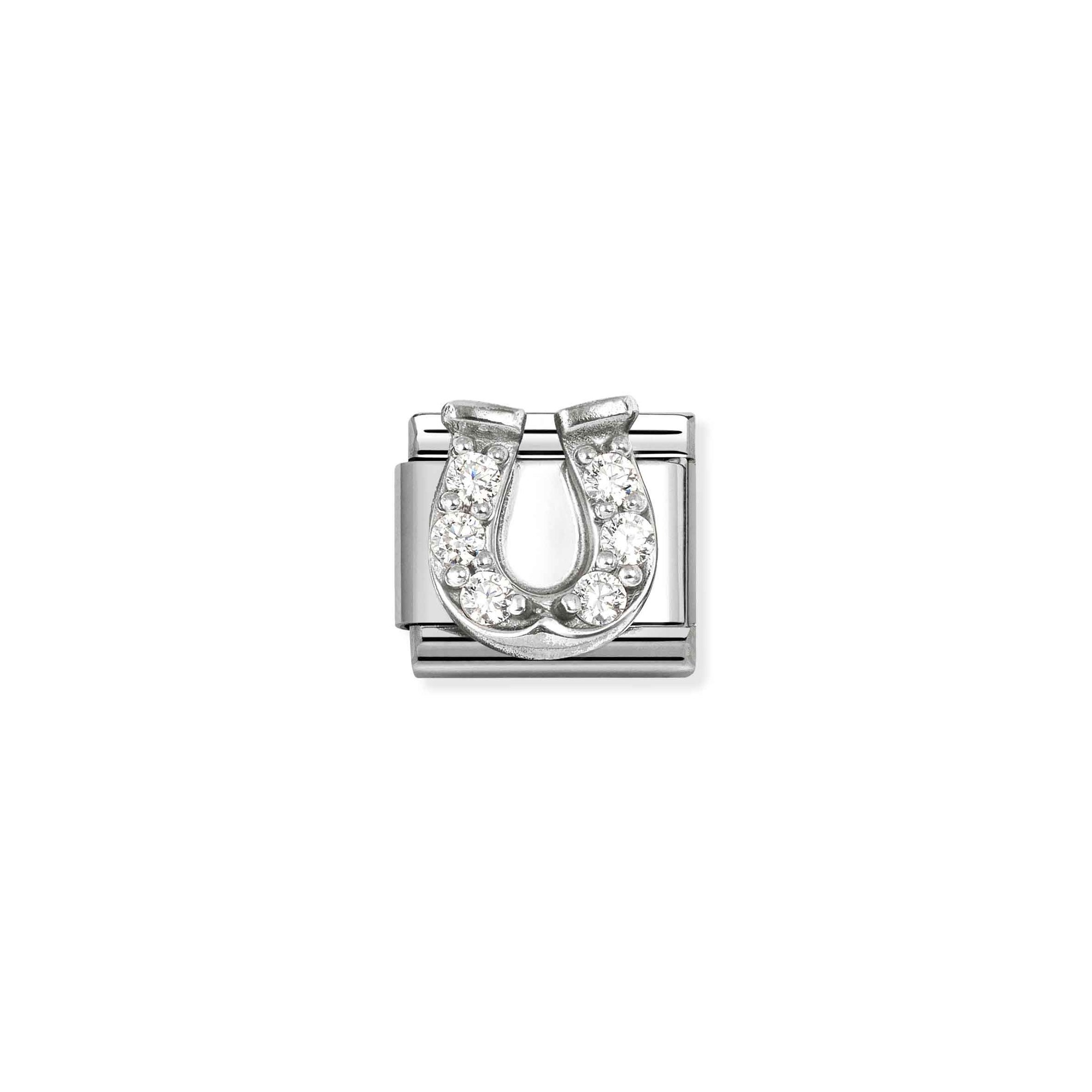 Nomination Classic Sterling Silber charm - Hufeisen - Zirkonia – Ansicht 2