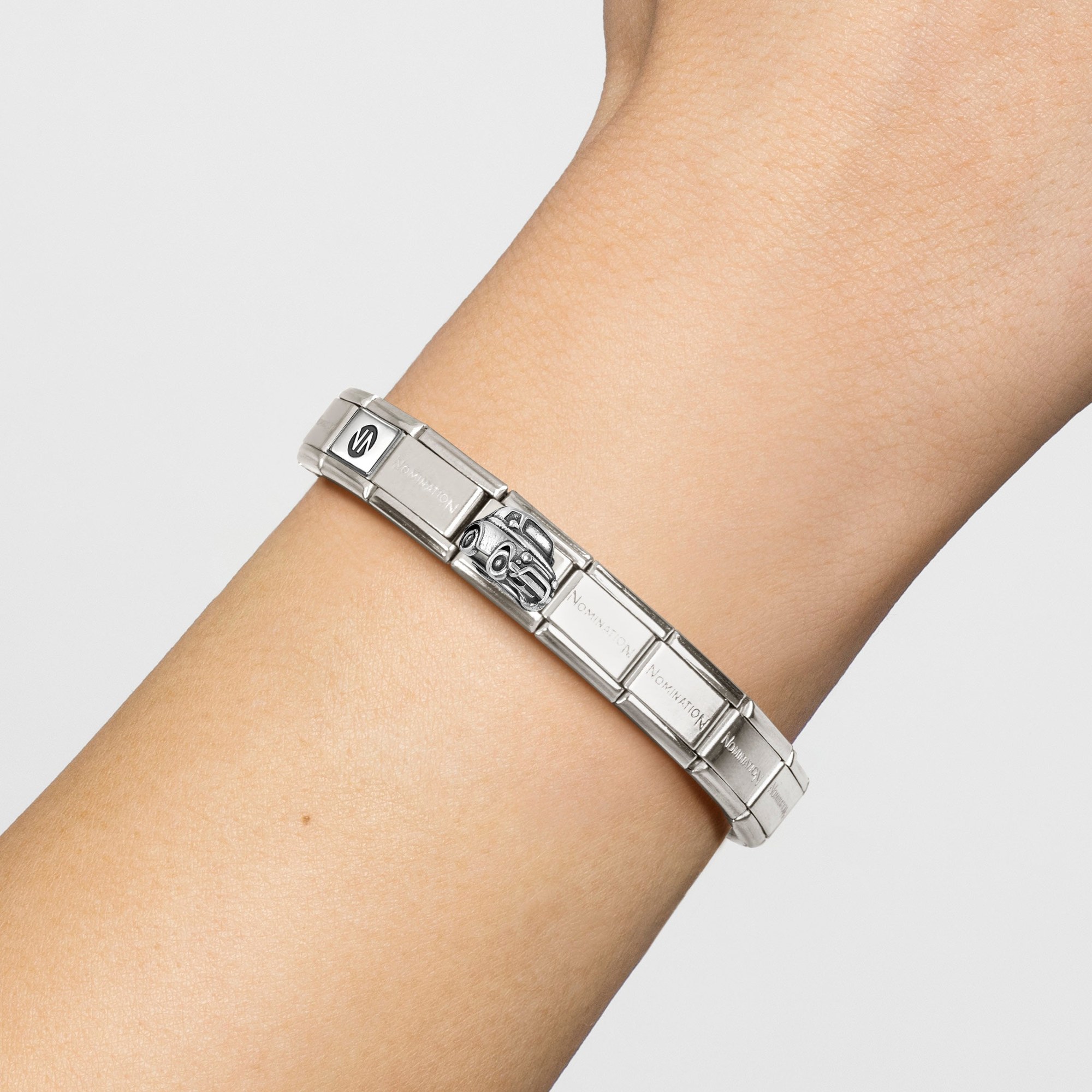 Nomination Composable Classic Charm Vintage-Auto - Edelstahl, Sterling Silber oxidiert – Ansicht 3