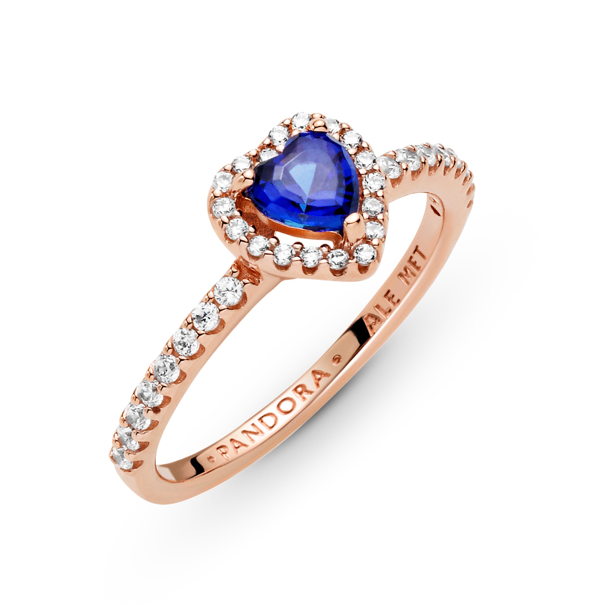 Pandora Timeless - Ring - funkelndes Herz - Silber - Roségold - versch. Steine – Ansicht 4