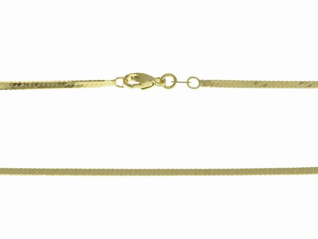 Schlangenkette 333 Gelbgold 1,9 x 0,2 mm 42 cm des Herstellers Juwelier Harnisch, klassische, elegante Kette mit einem praktischen Verschluss für stilvoller Schmuck.