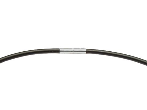 Kautschukband 23 cm aus Naturkautschuk in Weißgold 585 Bajonett, 2 mm dick, ideal für elegante Schmuckdesigns, hergestellt von Juwelier Harnisch.