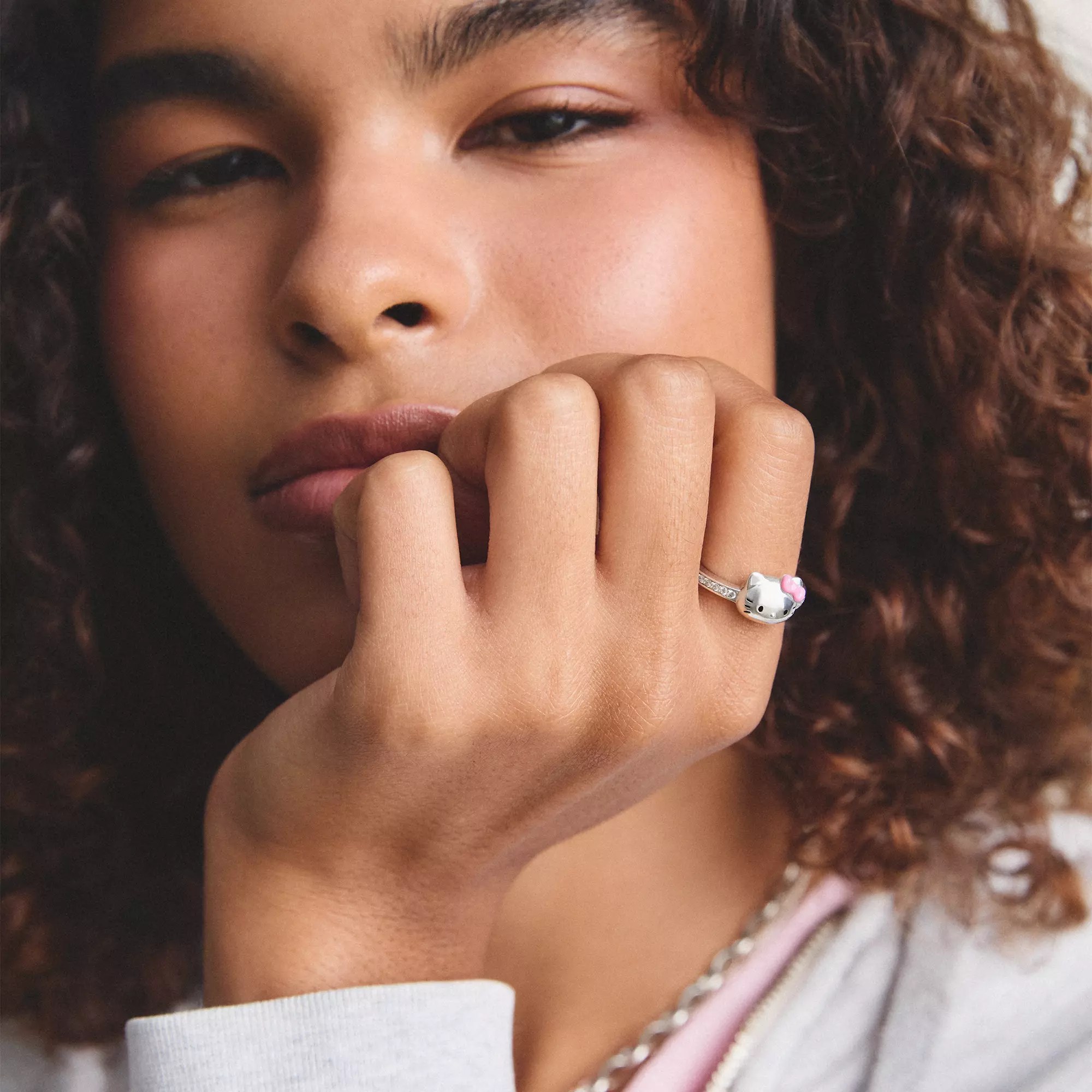 Thomas Sabo Hello Kitty - Ring - versilbert & Emaille