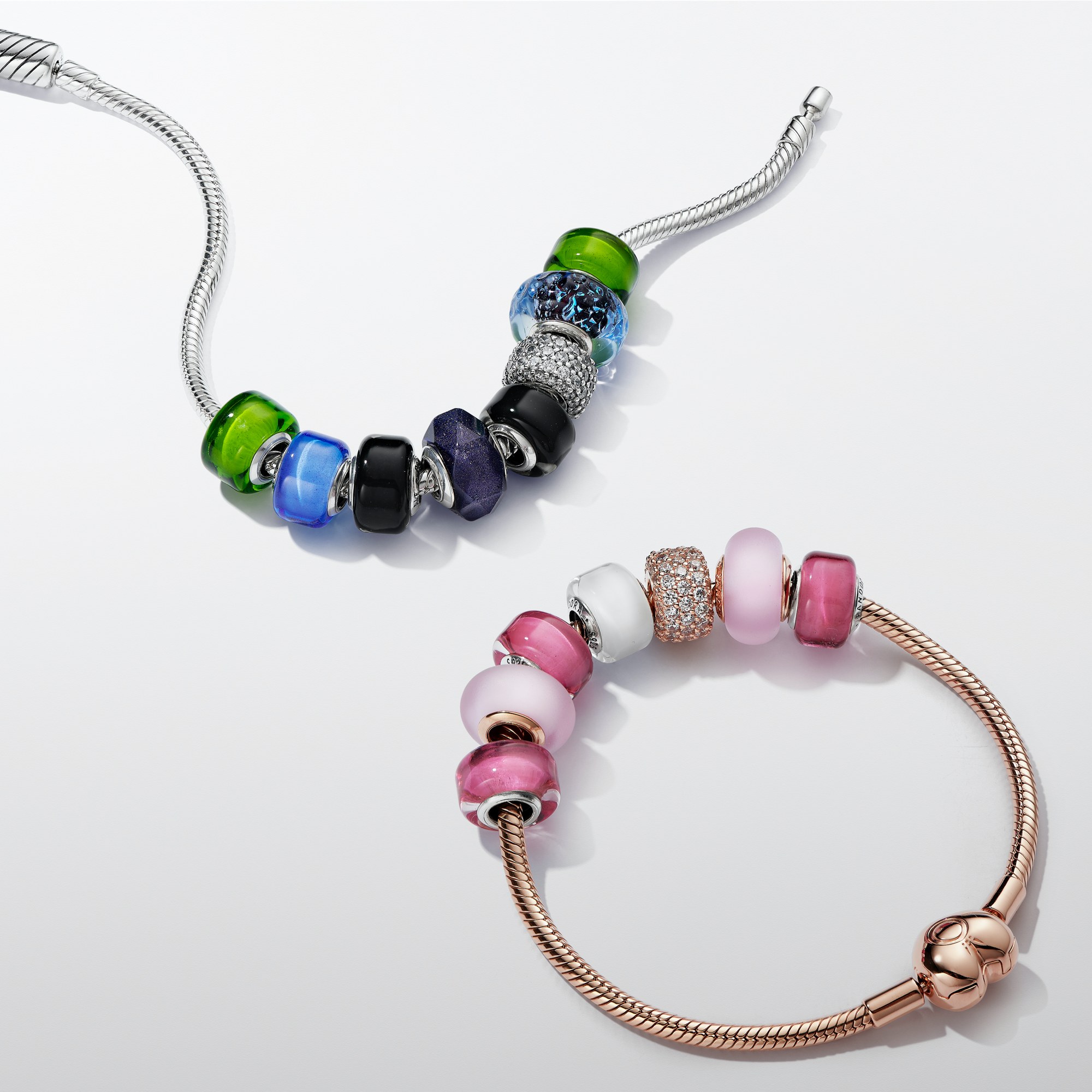 Pandora Schwarzes Murano-Glas Mini-Charm - Sterling Silber - Schwarz – Ansicht 3