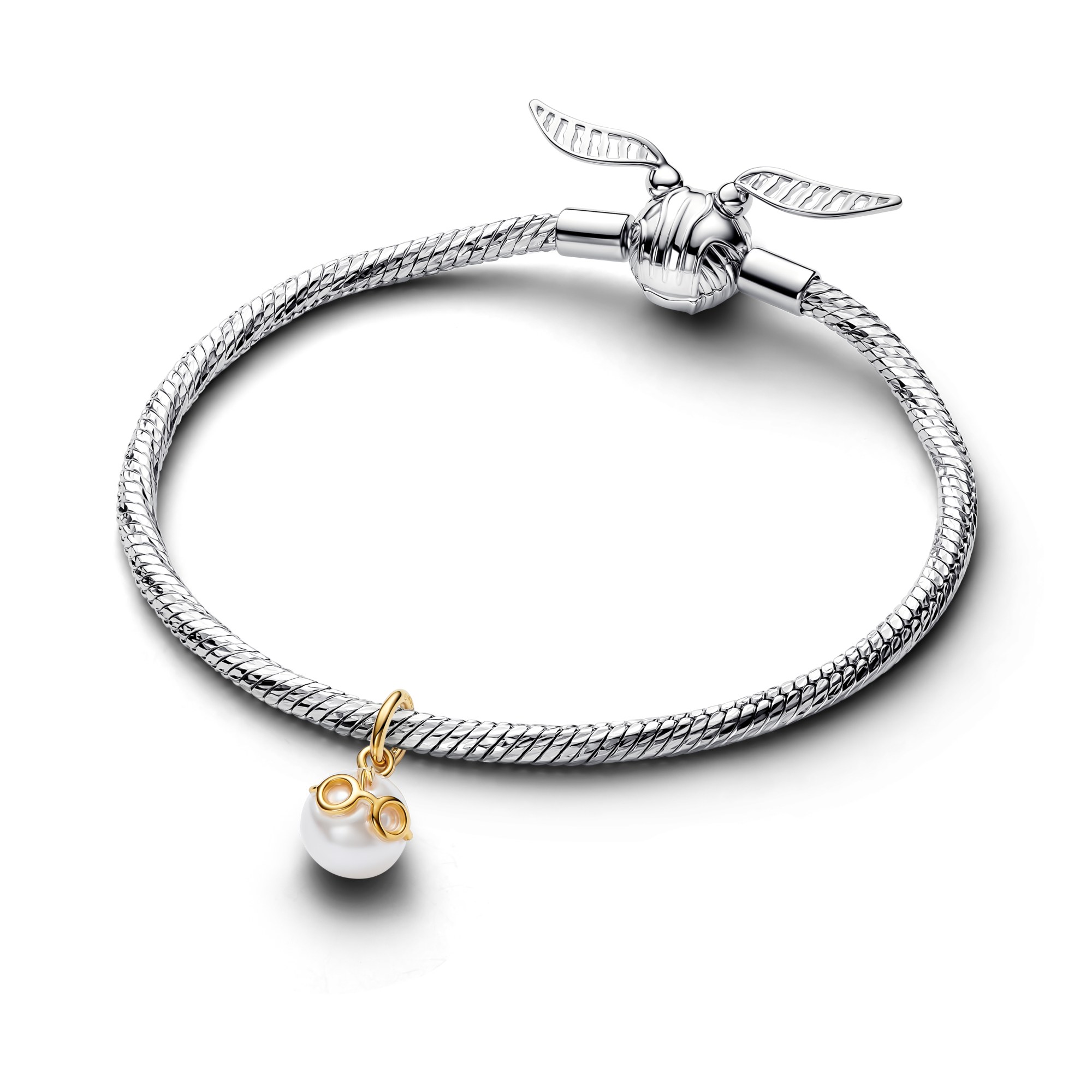 Pandora Harry Potter - Hänge-Charm Brille Perle - Gelbgold Vergoldung – Ansicht 3