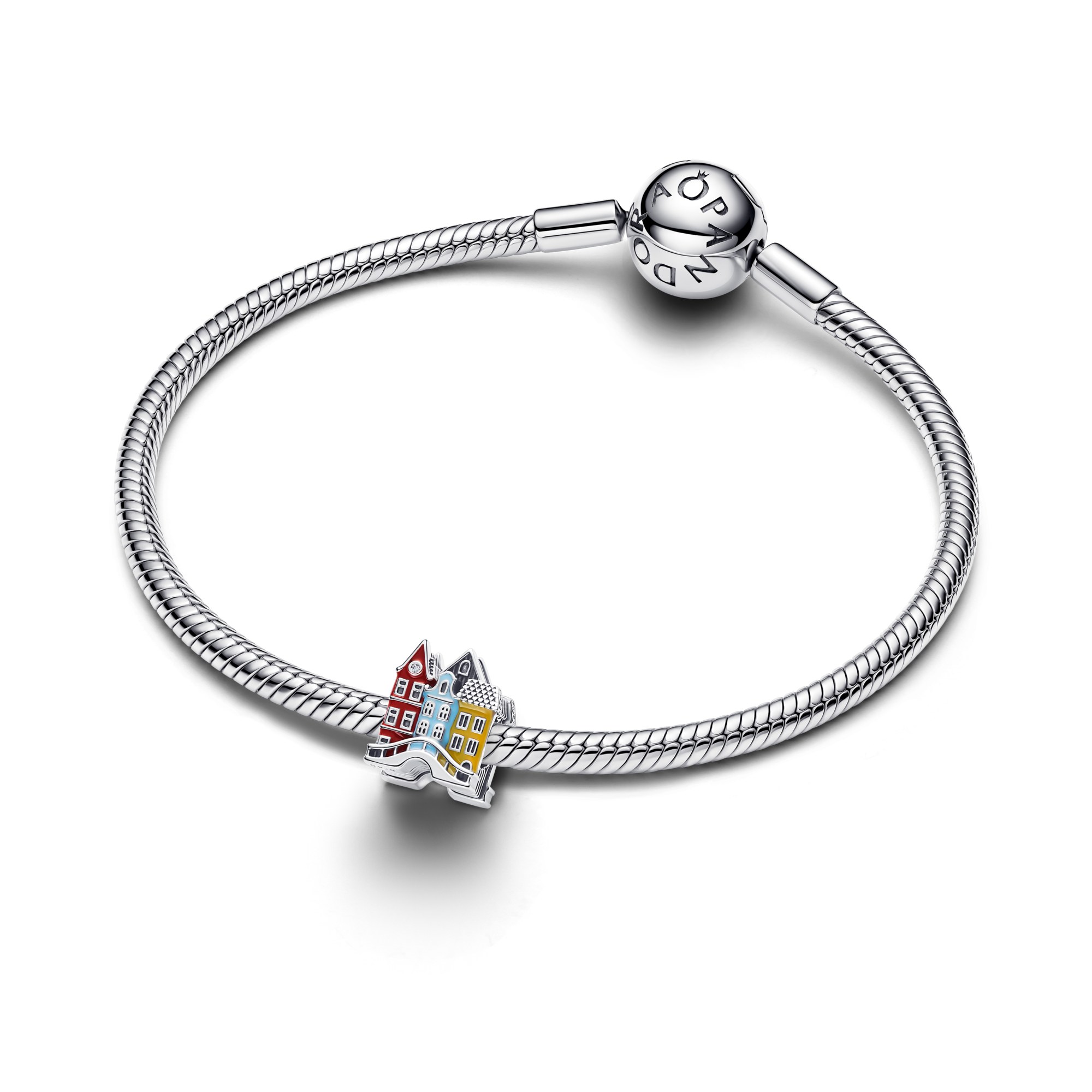 Pandora Bunte Häuser Charm - Sterling Silber mit Emaille – Ansicht 3