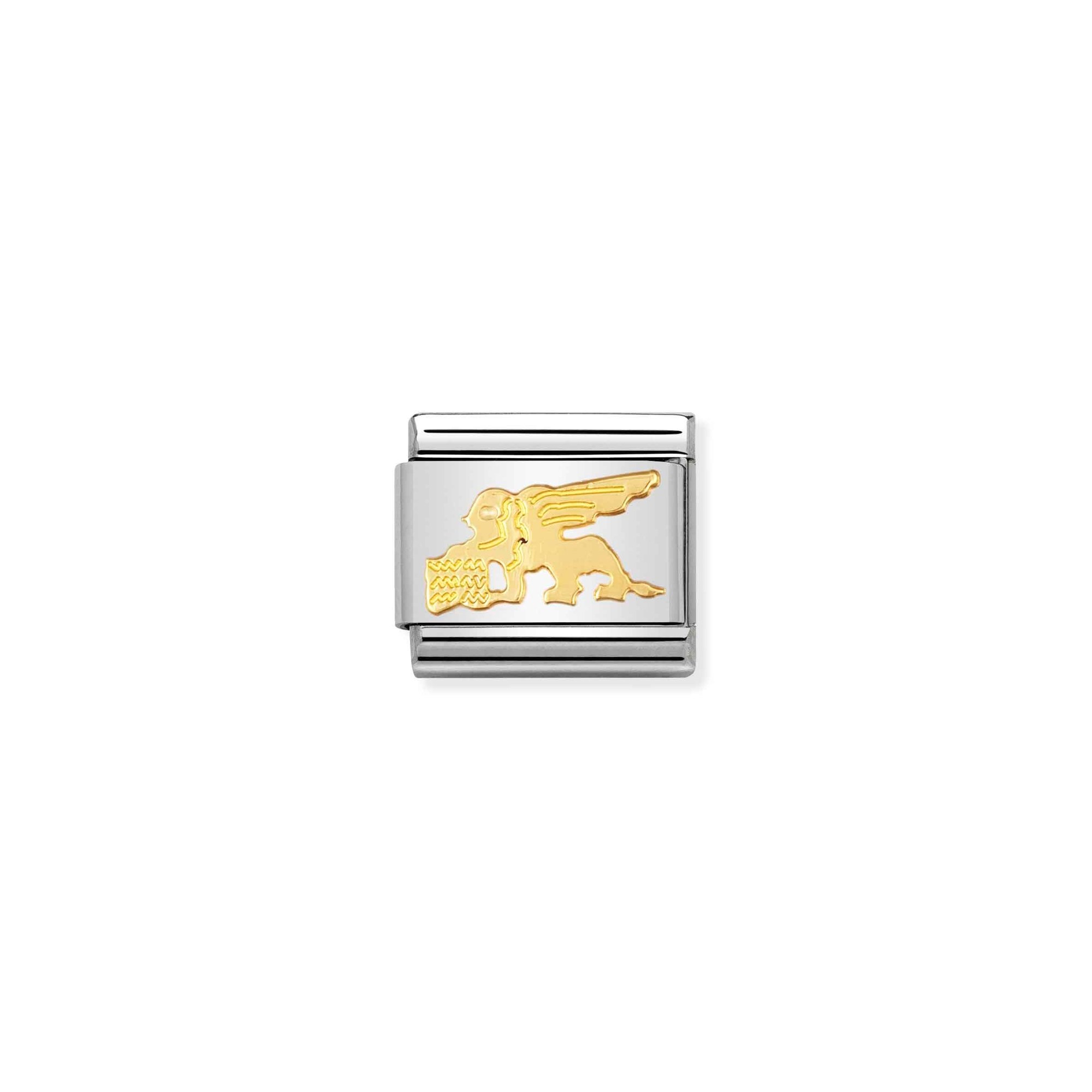 Nomination Composable Classic Charm Löwe von Venedig - Edelstahl, Gelbgold
