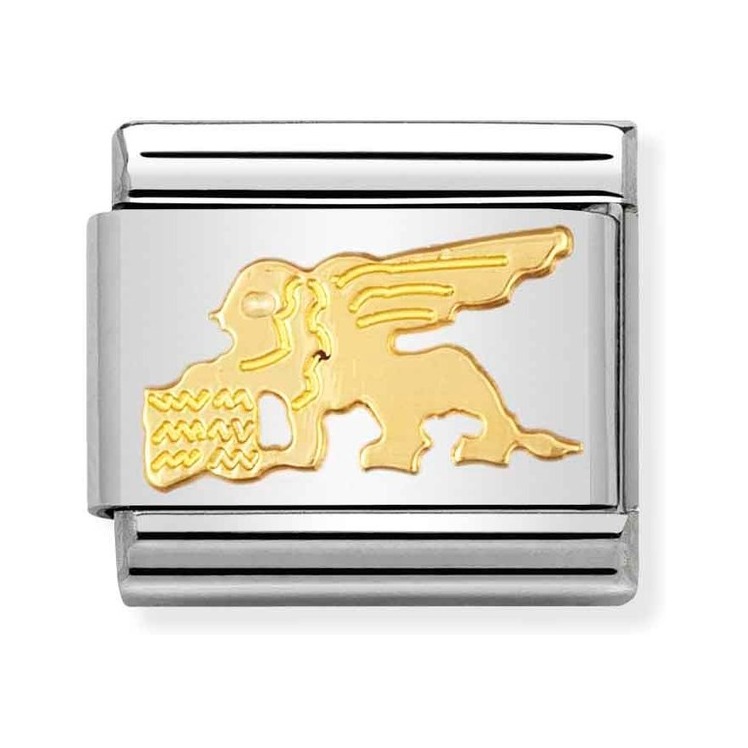 Nomination Composable Classic Charm Löwe von Venedig - Edelstahl, Gelbgold