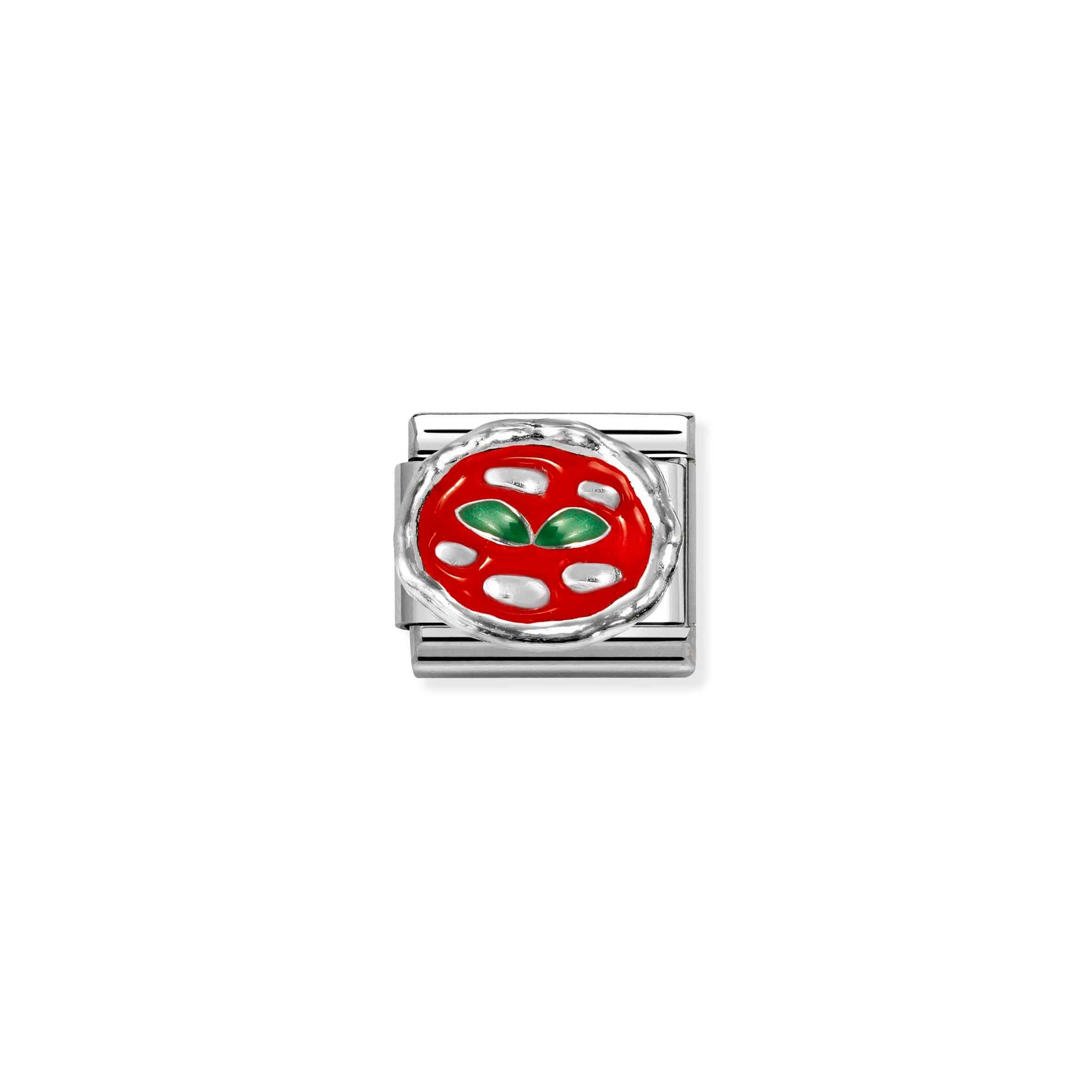Nomination Composable Classic Charm Pizza - Edelstahl, Silber 925, Emaille