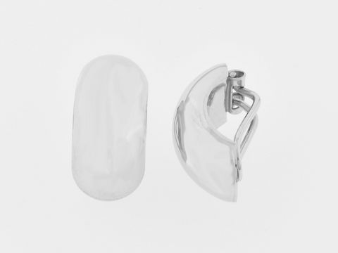 Silber Ohrclip rhodiniert klassisch 1,4 cm Hersteller Juwelier Harnisch Ohrclips in eleganter Form und hochwertiger Verarbeitung. Ideal für verschiedene Anlässe.