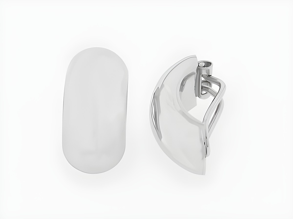 Silber Ohrclip rhodiniert klassisch 1,4 cm Hersteller Juwelier Harnisch Ohrclips in eleganter Form und hochwertiger Verarbeitung. Ideal für verschiedene Anlässe.
